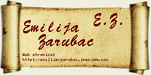 Emilija Zarubac vizit kartica